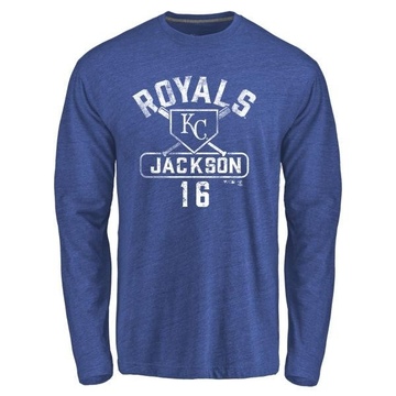 Men's Kansas City Royals Bo Jackson ＃16 Base Runner Long Sleeve T-Shirt - Royal