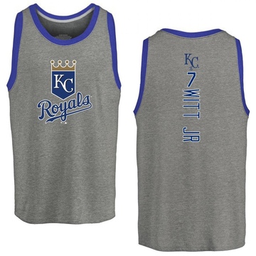 Men's Kansas City Royals Bobby Witt Jr. ＃7 Backer Tank Top Ash