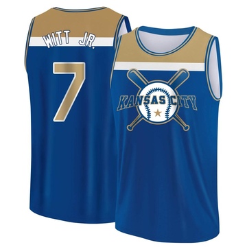 Men's Kansas City Royals Bobby Witt Jr. ＃7 Legend Baseball Tank Top - Royal/Yellow