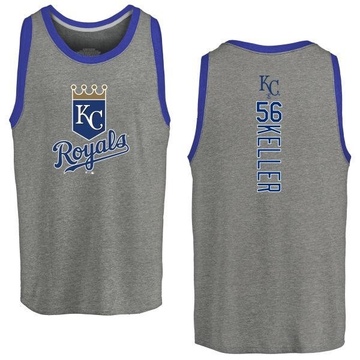 Men's Kansas City Royals Brad Keller ＃56 Backer Tank Top Ash