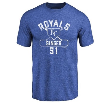 Men's Kansas City Royals Brady Singer ＃51 Base Runner T-Shirt - Royal
