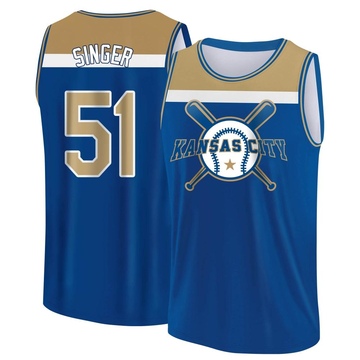 Men's Kansas City Royals Brady Singer ＃51 Legend Baseball Tank Top - Royal/Yellow