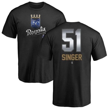 Men's Kansas City Royals Brady Singer ＃51 Midnight Mascot T-Shirt - Black