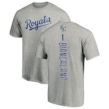 Men's Kansas City Royals Buddy Biancalana ＃1 Backer T-Shirt Ash