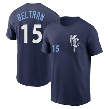 Men's Kansas City Royals Carlos Beltran ＃15 2022 City Connect Name & Number T-Shirt - Navy