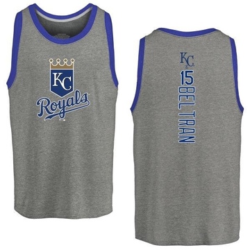 Men's Kansas City Royals Carlos Beltran ＃15 Backer Tank Top Ash