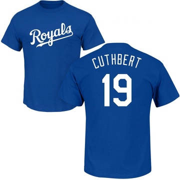 Men's Kansas City Royals Cheslor Cuthbert ＃19 Roster Name & Number T-Shirt - Royal