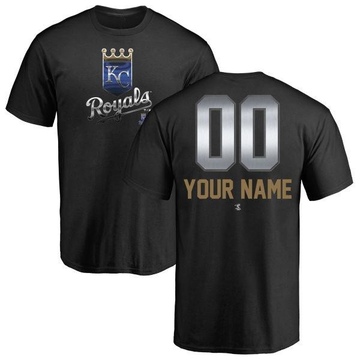 Men's Kansas City Royals Custom ＃00 Midnight Mascot T-Shirt - Black