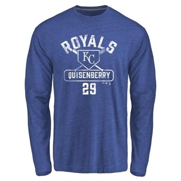Men's Kansas City Royals Dan Quisenberry ＃29 Base Runner Long Sleeve T-Shirt - Royal