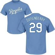 Men's Kansas City Royals Dan Quisenberry ＃29 Roster Name & Number T-Shirt - Light Blue