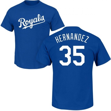 Men's Kansas City Royals Diego Hernandez ＃35 Roster Name & Number T-Shirt - Royal