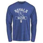 Men's Kansas City Royals Drew Waters ＃6 Base Runner Long Sleeve T-Shirt - Royal