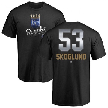 Men's Kansas City Royals Eric Skoglund ＃53 Midnight Mascot T-Shirt - Black