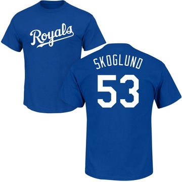 Men's Kansas City Royals Eric Skoglund ＃53 Roster Name & Number T-Shirt - Royal