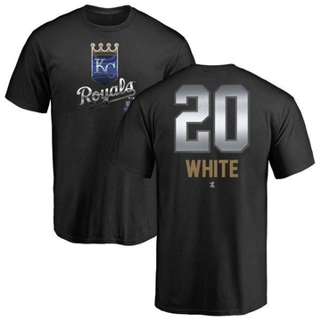 Men's Kansas City Royals Frank White ＃20 Midnight Mascot T-Shirt - Black