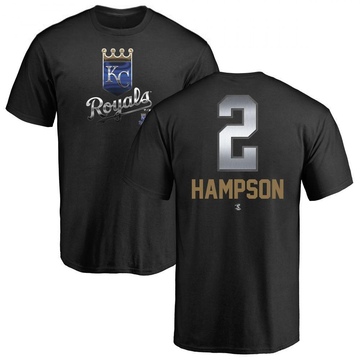 Men's Kansas City Royals Garrett Hampson ＃2 Midnight Mascot T-Shirt - Black