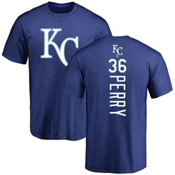 Men's Kansas City Royals Gaylord Perry ＃36 Backer T-Shirt - Royal