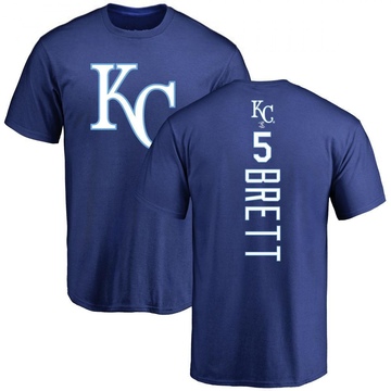 Men's Kansas City Royals George Brett ＃5 Backer T-Shirt - Royal