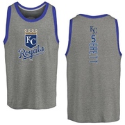 Men's Kansas City Royals George Brett ＃5 Backer Tank Top Ash