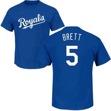 Men's Kansas City Royals George Brett ＃5 Roster Name & Number T-Shirt - Royal