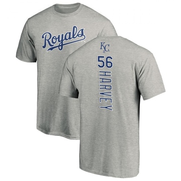 Men's Kansas City Royals Hunter Harvey ＃56 Backer T-Shirt Ash