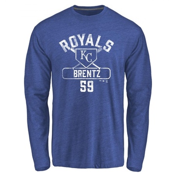 Men's Kansas City Royals Jake Brentz ＃59 Base Runner Long Sleeve T-Shirt - Royal