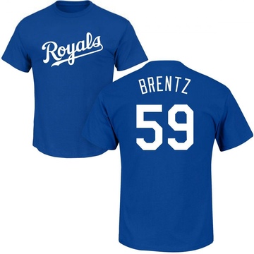 Men's Kansas City Royals Jake Brentz ＃59 Roster Name & Number T-Shirt - Royal