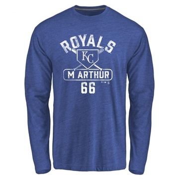 Men's Kansas City Royals James McArthur ＃66 Base Runner Long Sleeve T-Shirt - Royal