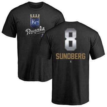 Men's Kansas City Royals Jim Sundberg ＃8 Midnight Mascot T-Shirt - Black
