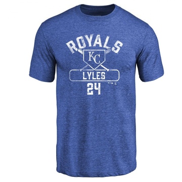 Men's Kansas City Royals Jordan Lyles ＃24 Base Runner T-Shirt - Royal