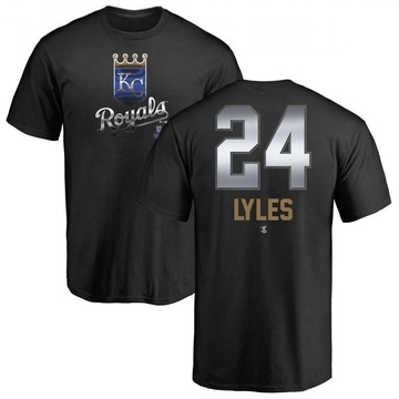 Men's Kansas City Royals Jordan Lyles ＃24 Midnight Mascot T-Shirt - Black