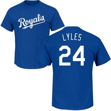 Men's Kansas City Royals Jordan Lyles ＃24 Roster Name & Number T-Shirt - Royal