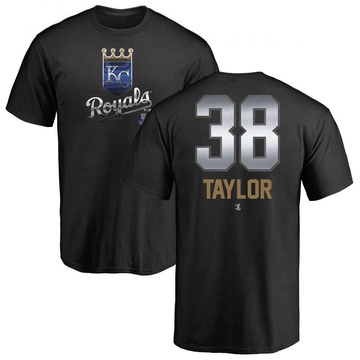 Men's Kansas City Royals Josh Taylor ＃38 Midnight Mascot T-Shirt - Black