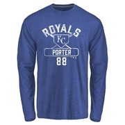 Men's Kansas City Royals Logan Porter ＃88 Base Runner Long Sleeve T-Shirt - Royal