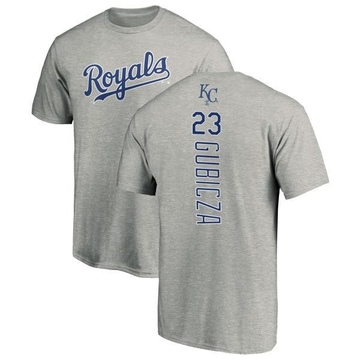 Men's Kansas City Royals Mark Gubicza ＃23 Backer T-Shirt Ash
