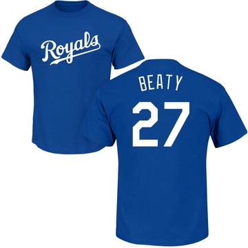 Men's Kansas City Royals Matt Beaty ＃27 Roster Name & Number T-Shirt - Royal