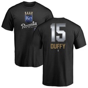 Men's Kansas City Royals Matt Duffy ＃15 Midnight Mascot T-Shirt - Black