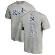 Men's Kansas City Royals Michael Lorenzen ＃24 Backer T-Shirt Ash