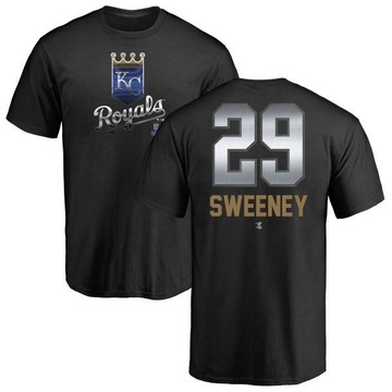 Men's Kansas City Royals Mike Sweeney ＃29 Midnight Mascot T-Shirt - Black