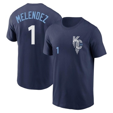 Men's Kansas City Royals MJ Melendez ＃1 2022 City Connect Name & Number T-Shirt - Navy