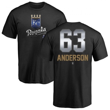 Men's Kansas City Royals Nick Anderson ＃63 Midnight Mascot T-Shirt - Black