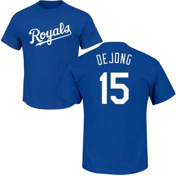 Men's Kansas City Royals Paul DeJong ＃15 Roster Name & Number T-Shirt - Royal