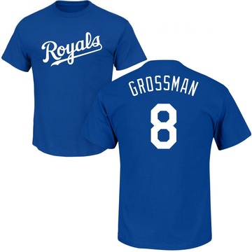 Men's Kansas City Royals Robbie Grossman ＃8 Roster Name & Number T-Shirt - Royal