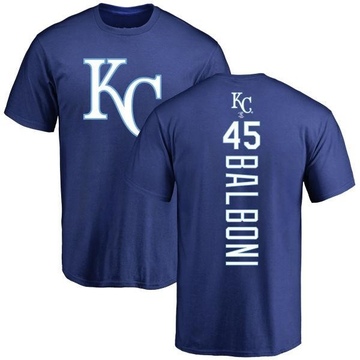 Men's Kansas City Royals Steve Balboni ＃45 Backer T-Shirt - Royal