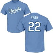 Men's Kansas City Royals Tommy Pham ＃22 Roster Name & Number T-Shirt - Light Blue