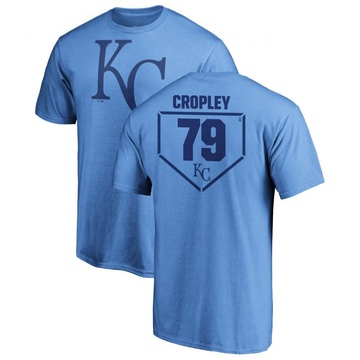 Men's Kansas City Royals Tyler Cropley ＃79 RBI T-Shirt - Light Blue