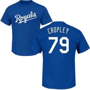 Men's Kansas City Royals Tyler Cropley ＃79 Roster Name & Number T-Shirt - Royal