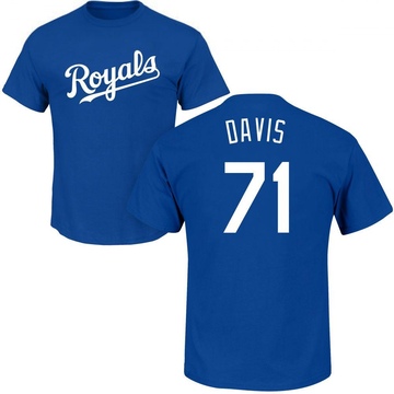 Men's Kansas City Royals Wade Davis ＃71 Roster Name & Number T-Shirt - Royal