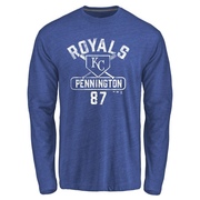 Men's Kansas City Royals Walter Pennington ＃87 Base Runner Long Sleeve T-Shirt - Royal