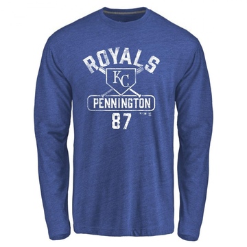 Men's Kansas City Royals Walter Pennington ＃87 Base Runner Long Sleeve T-Shirt - Royal